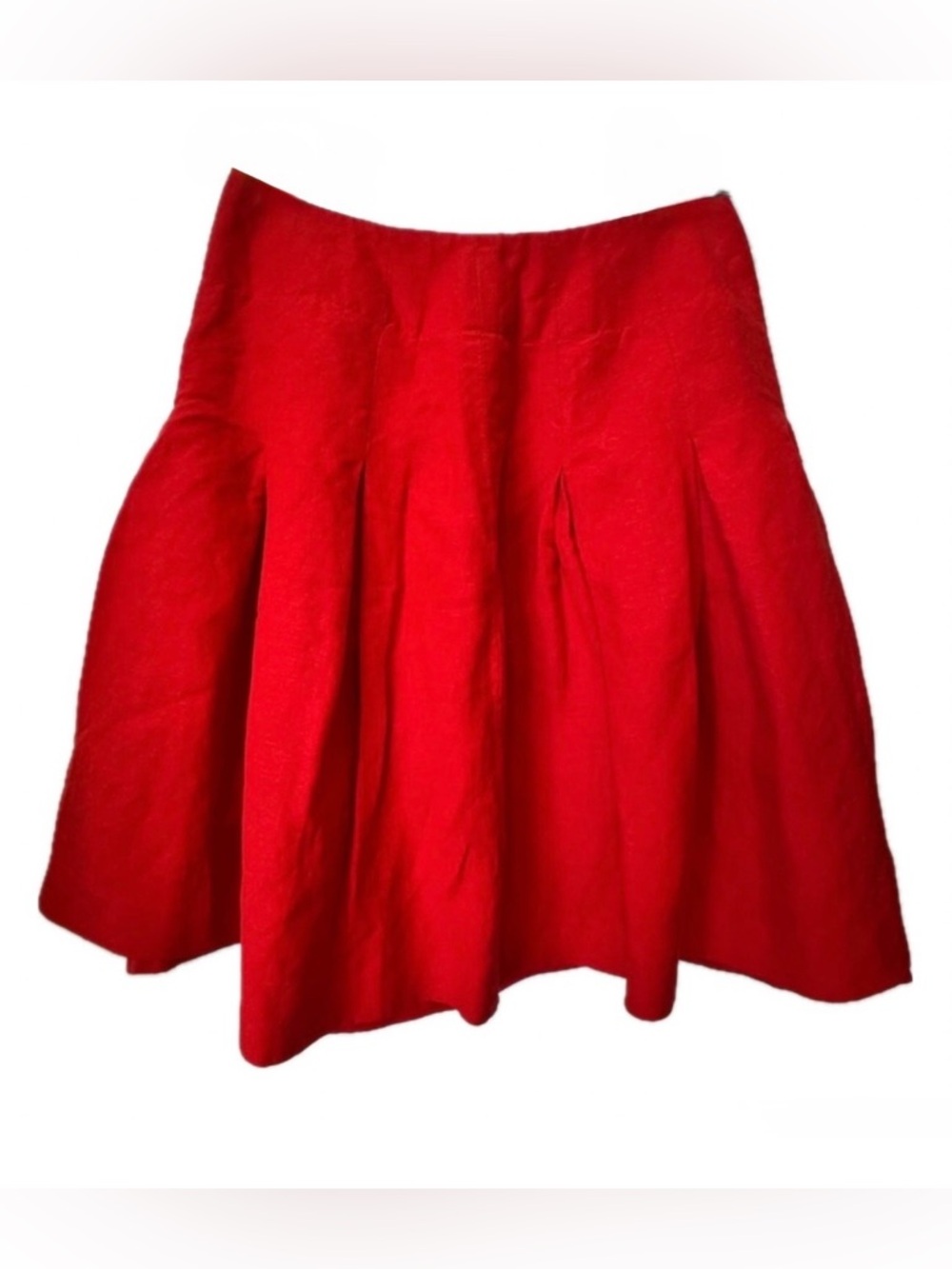 Calvin Klein Red Linen Blend A-Line Skirt Size 4
Pleated Summer